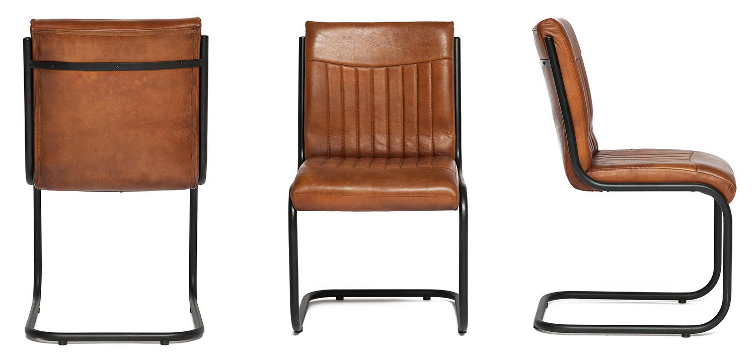 Стул из кожи буйвола Industrial leather chair Стул из кожи буйвола Industrial leather chair - Loft-Concept в Липецке