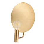 Бра с золотым круглым отражателем и открытой лампой Sun Glow Disc варинант исполнения - 2 | Loft Concept в Липецке