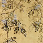 Обои ручная роспись Silk Tree Original colourway on Gold Bullion gilded paper варинант исполнения - 1 | Loft Concept в Липецке