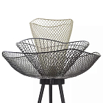 Торшер с трехъярусным плафоном из металлической сетки Metal Mesh Floor Lamp варинант исполнения - 5 | Loft Concept в Липецке