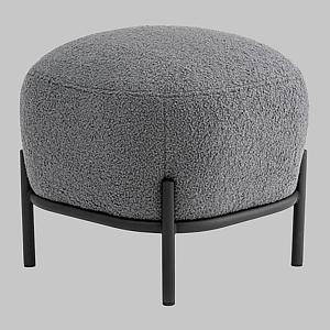 Пуф Стоун букле Fluffy темно-серый