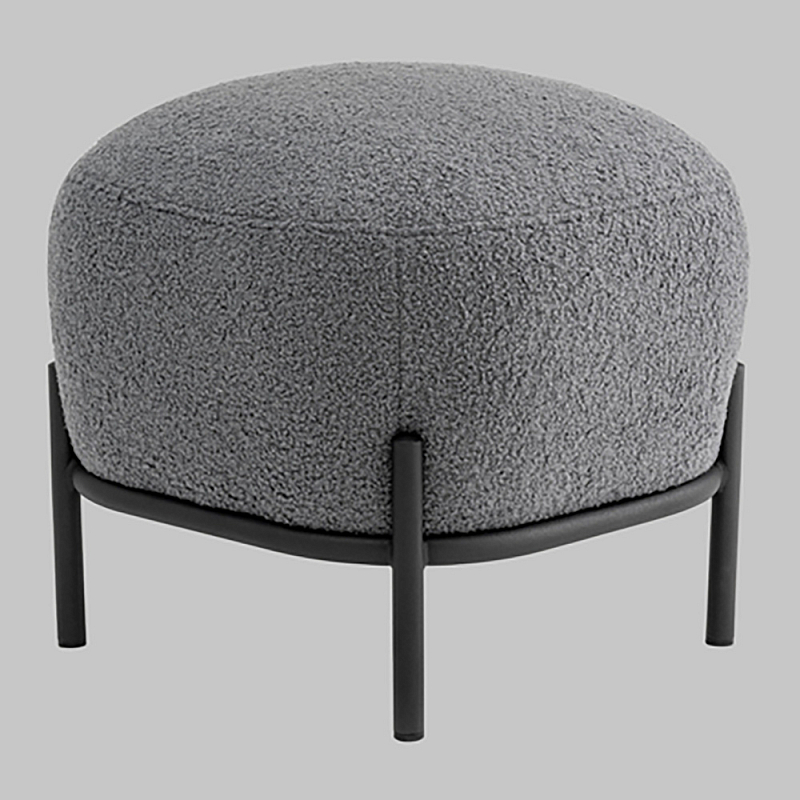 Пуф Стоун букле Fluffy темно-серый Серый Черный в Липецке | Loft Concept 