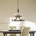 Люстра с цилиндрическим плафонами из толстого волнистого стекла в индустриальном стиле Feiss варинант исполнения - 7 | Loft Concept в Липецке