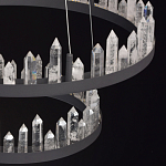 Люстра с двумя кольцами черного цвета с хрустальными элементами QUARTZ CRYSTAL варинант исполнения - 12 | Loft Concept в Липецке