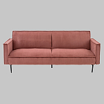 Диван современный вельветовый прямой Worcester Коралл варинант исполнения - 2 | Loft Concept в Липецке