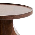 Круглый приставной стол из массива ореха Balu Wooden Side Table варинант исполнения - 3 | Loft Concept в Липецке