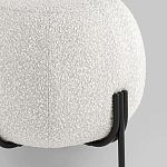 Пуф в ткани букле молочного цвета Pikelet варинант исполнения - 3 | Loft Concept в Липецке