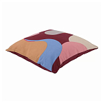 Подушка декоративная хлопковая с абстрактным принтом Elysian Flow Terra варинант исполнения - 1 | Loft Concept в Липецке