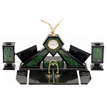 Настольный канцелярский набор из нефрита с декором в виде орла Golden Eagle варинант исполнения - 1 | Loft Concept в Липецке