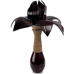 Настольная лампа черная INDONESIAN LAMPS варинант исполнения - 1 | Loft Concept в Липецке