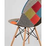 Пластиковый стул на ножках из массива бука Eames Пэчворк варинант исполнения - 3 | Loft Concept в Липецке