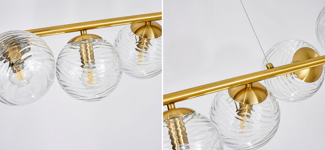 Люстра Perforated Glass Bubbles 8 ламп Люстра Perforated Glass Bubbles 8 ламп - Loft-Concept в Липецке