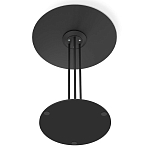 Стол журнальный с круглой столешницей из стекла Gray and Gold Marble варинант исполнения - 6 | Loft Concept в Липецке