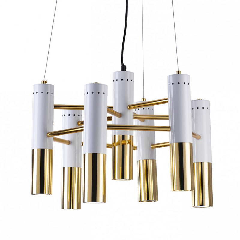 Люстра IKE Delightfull Pendant 7 Глянцевое золото Белый Люстра IKE Delightfull Pendant 7 Глянцевое золото Белый в Липецке | Loft Concept