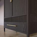 Шкаф платяной Primo с выдвижными ящиками шпон Темный орех варинант исполнения - 6 | Loft Concept в Липецке