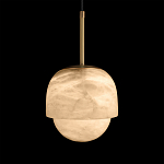 Подвесной светильник из белого алебастра Cryptocrystalline Stone варинант исполнения - 6 | Loft Concept в Липецке