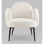 Полукресло Wave Stripes букле белый варинант исполнения - 4 | Loft Concept в Липецке