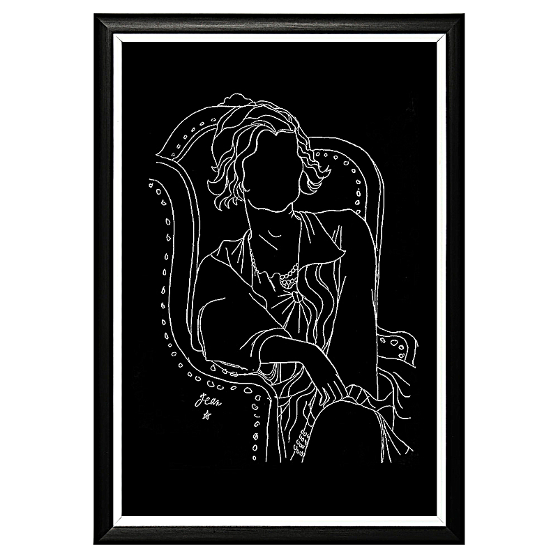 Постер White Silhouette Coco Poster Черный Белый Постер White Silhouette Coco Poster Черный Белый в Липецке | Loft Concept