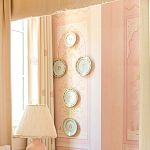 Обои ручная роспись Jharokha Arches Original colourway on pink painted Xuan paper варинант исполнения - 5 | Loft Concept в Липецке