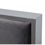 Кровать двуспальная серая с высоким мягким изголовьем Heart of the Bedroom варинант исполнения - 2 | Loft Concept в Липецке