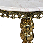 Стол круглый с мраморной столешницей Coffee De Bronze варинант исполнения - 1 | Loft Concept в Липецке