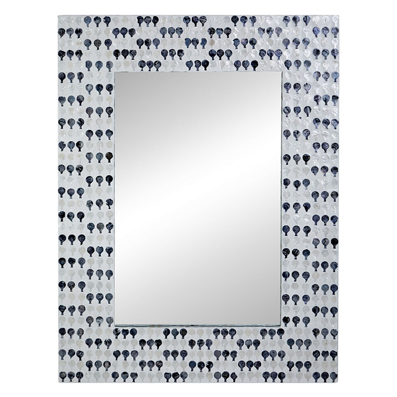 Прямоугольное зеркало с инкрустацией раковинами устриц Mother оf Pearl Facets  в Липецке | Loft Concept 