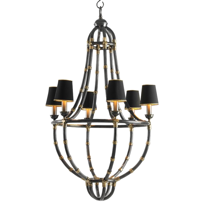 Люстра Chandelier Moreaux L Bronze Темная бронза Черный в Липецке | Loft Concept 