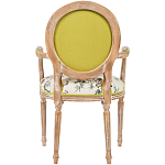 Полукресло из массива бука бежевое с изображением птиц и цветов Beige Green Chinoiserie Garden Chair варинант исполнения - 2 | Loft Concept в Липецке