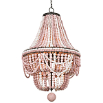 Люстра каплевидной формы украшенная розовыми круглыми бусинами Pink Beads Chandelier варинант исполнения - 2 | Loft Concept в Липецке