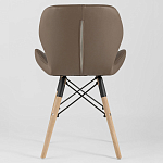 Стул с коричневым сиденьем из экокожи JEROEN варинант исполнения - 4 | Loft Concept в Липецке