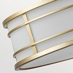 Подвесной светильник цвета латунь с белым матовым плафоном с геометрическим рисунком Feiss варинант исполнения - 6 | Loft Concept в Липецке