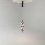 Подвесной светильник с плафоном из стекла с зеркальным градиентом Double Moon варинант исполнения - 4 | Loft Concept в Липецке