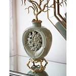 Ваза зеленая с бронзовыми ветвями и фарфоровыми рыбками Eden Garden варинант исполнения - 3 | Loft Concept в Липецке