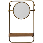 Настенное зеркало с полкой Roy Metal Mirror варинант исполнения - 1 | Loft Concept в Липецке