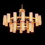 Люстра двухъярусная круглая с текстурными цилиндрическими плафонами Glimpse варинант исполнения - 3 | Loft Concept в Липецке