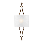 Бра с цилиндрическим тканевым абажуром белого цвета Feiss варинант исполнения - 1 | Loft Concept в Липецке