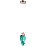 Подвесной светильник Soar Hanging Lamp Brass Emerald Изумрудный варинант исполнения - 2 | Loft Concept в Липецке