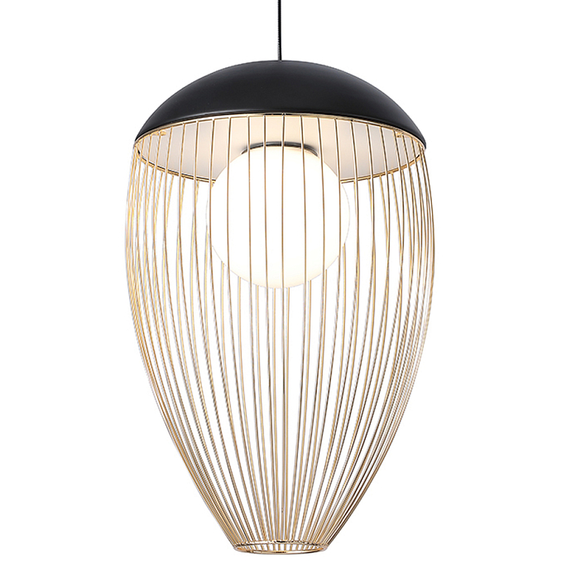 Подвесной светильник Cage Hanging Lamp 28 Белый Черный матовый Золотой Подвесной светильник Cage Hanging Lamp 28 Белый Черный матовый Золотой в Липецке | Loft Concept