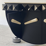 Дизайнерский комод полукруглый черный с 3-мя фактурным ящиками Occasion варинант исполнения - 3 | Loft Concept в Липецке