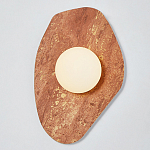 Бра с каменным основанием и плафоном из стекла Brown Shaw Marble Lighting варинант исполнения - 1 | Loft Concept в Липецке