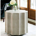 Приставной стол бежевый Stingray Skin Table кожа варинант исполнения - 2 | Loft Concept в Липецке