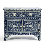 Комод инкрустация костью ORIENTAL Indian синий орнамент варинант исполнения - 1 | Loft Concept в Липецке