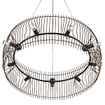 Люстра круглая из тонких прутьев Thin Bronze Rods варинант исполнения - 2 | Loft Concept в Липецке