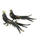 Статуэтка бронзовая синяя пара Фазаны Bronze Birds варинант исполнения - 1 | Loft Concept в Липецке