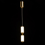 Подвесной светильник с двумя белыми рифлеными цилиндрическими плафонами Golden Swirl варинант исполнения - 3 | Loft Concept в Липецке