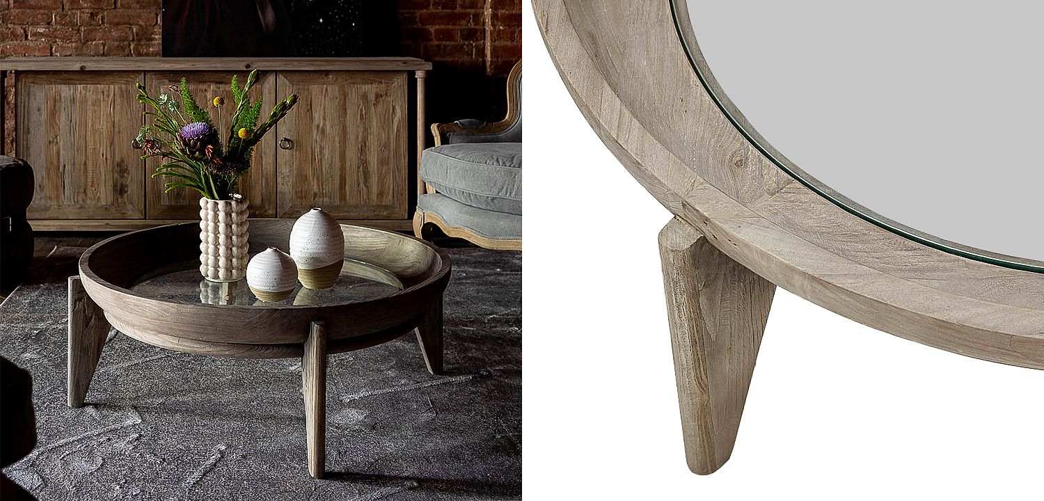 Круглый кофейный стол Imran Round Coffee Table Круглый кофейный стол Imran Round Coffee Table - Loft-Concept в Липецке