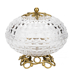 Конфетница из прозрачного рельефного стекла Eden Garden варинант исполнения - 1 | Loft Concept в Липецке