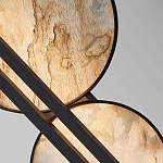 Бра из двух каменных дисков в металлической раме Constellation варинант исполнения - 3 | Loft Concept в Липецке