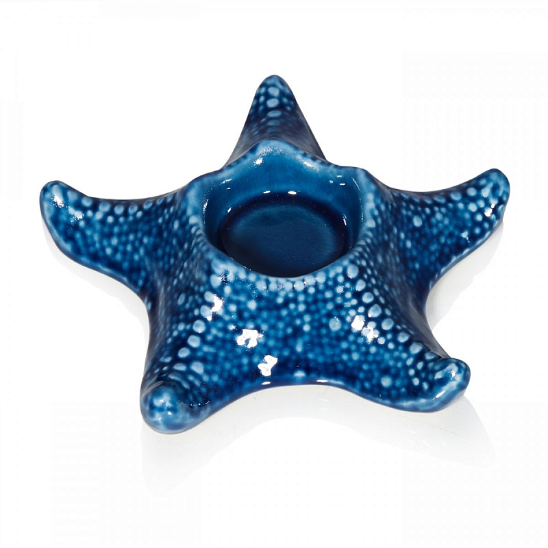 Подсвечник Blue Seaward Синий Подсвечник Blue Seaward Синий в Липецке | Loft Concept