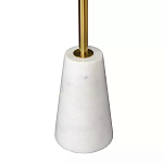 Кофейный столик с круглой столешницей на белом мраморном основании Original Foundation варинант исполнения - 5 | Loft Concept в Липецке